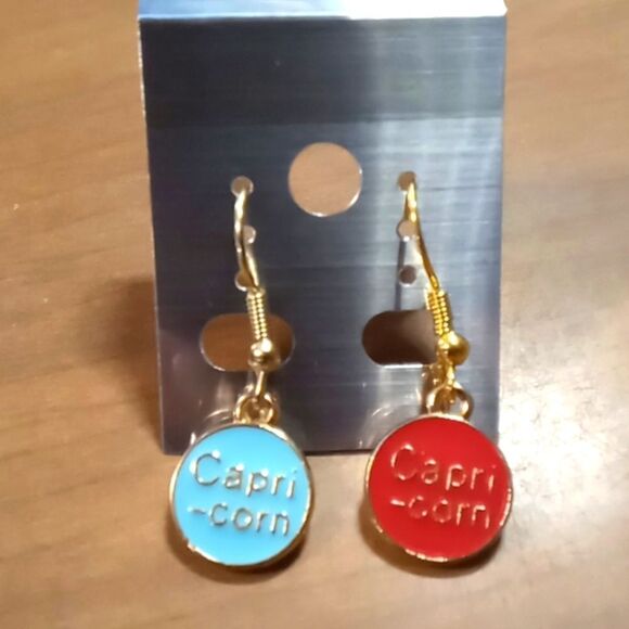 Horoscope capricorn earrings - Picture 1 of 2